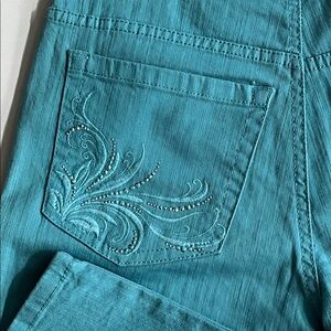 Gloria Vanderbilt Turquoise Straight Leg Jeans